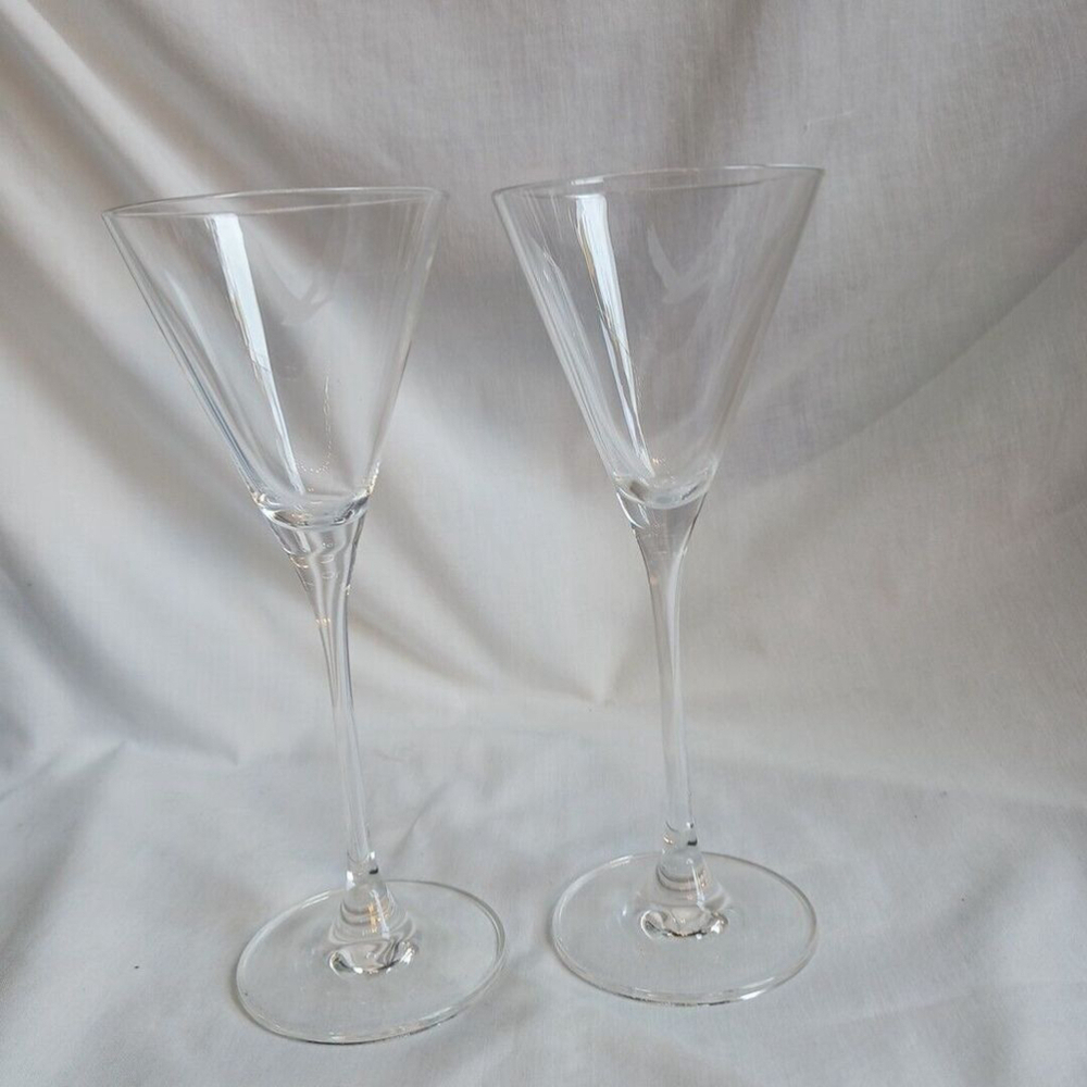 Grey Goose Crystal Martini Glasses Large Etched